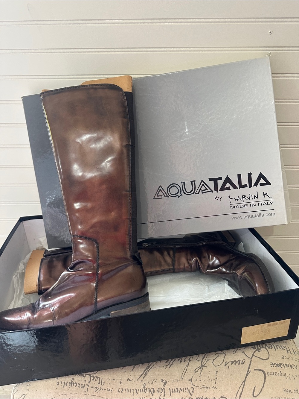 Aquatalia by Marvin K brown boots size 8